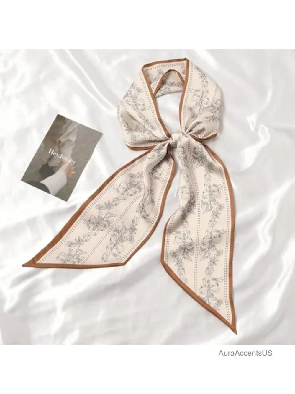 Silk Feeling Satin Scarf for Women Fashion Hair Neck Handbag Accessory